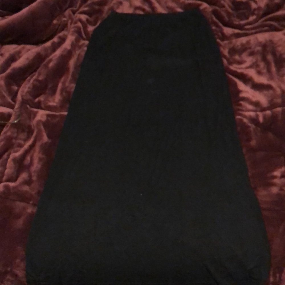 Simple, black maxi skirt